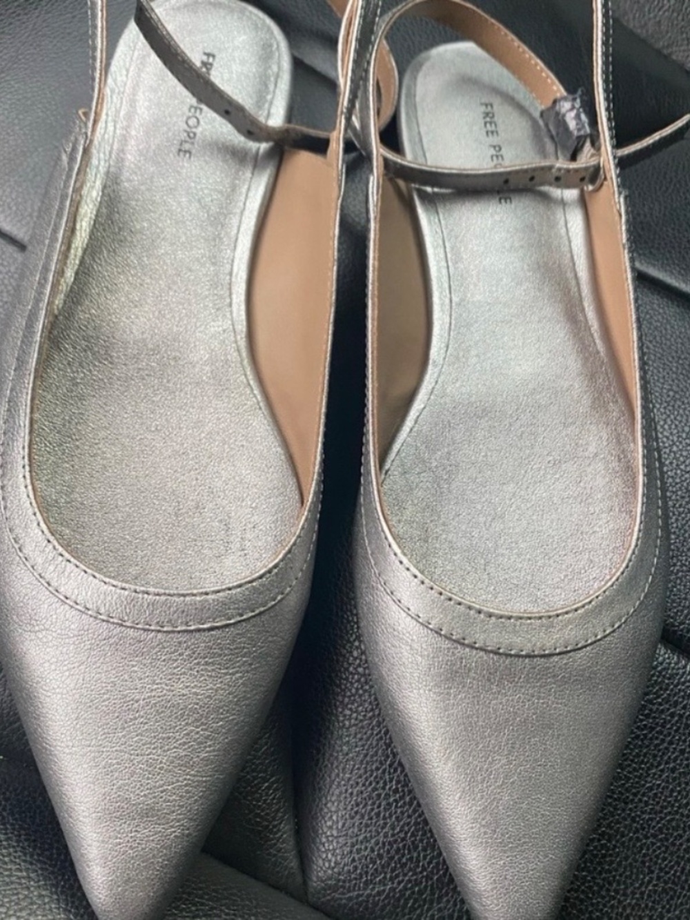 Free People Metallic Silver Flats - Picture 5 of 9